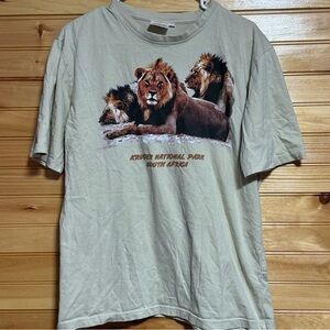 Kruger National Park South Africa Lions T-Shirt Size XL Made in Africa